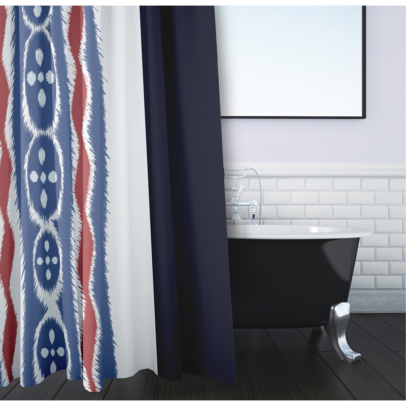 Rideau de douche Arlington, Bleu marine / bleu