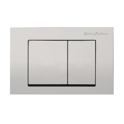 Swiss Madison Wall Mount Dual Flush Actuator Plate With Square Push Buttons