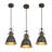 3-Light 6.5'' Bronze Vintage Farmhouse Pendant Light Fixtures, Adjustable Height Hanging Lights for Kitchen Island-117431482