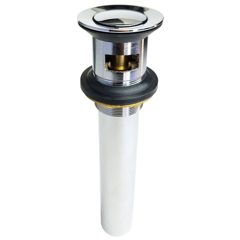 Robinet pour salle de bain à un trou avec ensemble de drain bain, Chrome