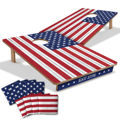 YouTheFan Professional Wood 2'x3' Cornhole Board w/ Bags