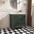 Fully Assembled 36" Freestanding Single Sink Bathroom Vanity With Solid Wood Construction And Engineered Marble Top