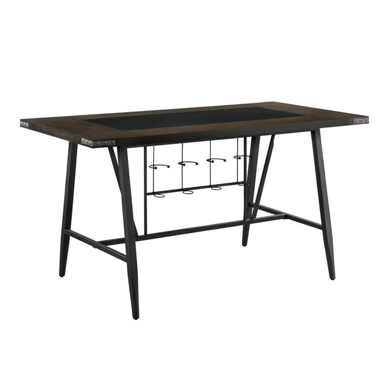 4 - Person Solid Wood Top Four Leg Base Dining Set, Red