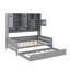 Lit de jour double en bois avec lit gigogne et armoire