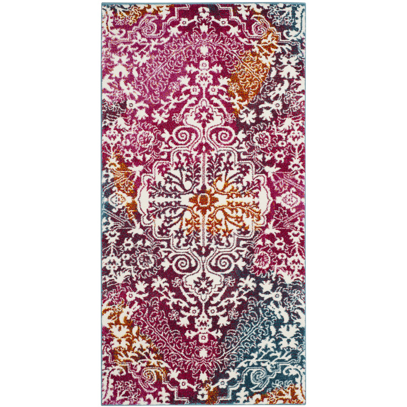 Tapis oriental Watercolor Performance, Tapis de couloir 2 pi 3 po x 8 pi