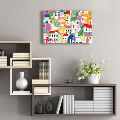 «City Life» par Linda Woods, art mural en verre acrylique