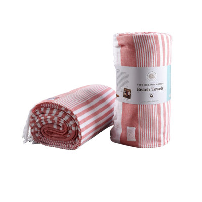 Serviettes de plage 100% coton biologique Sunset