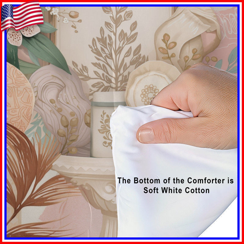 Elegant Floral Arrangement Comforter, Twin Extra Long