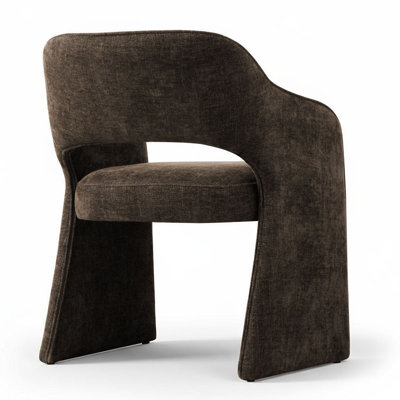 19" Seat Height Upholstered Fabric Dining Armchair