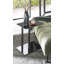 Engud Glass Top Floor Shelf End Table