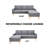 Erra Upholstered L-Shaped Sectional Reversible