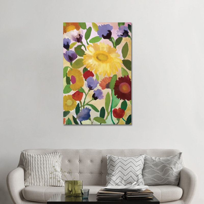 Iris par Kim Parker - reproduction d'art, H 48 po x l 32 po x P 1,5 po, Toile tendue, Aucun mat