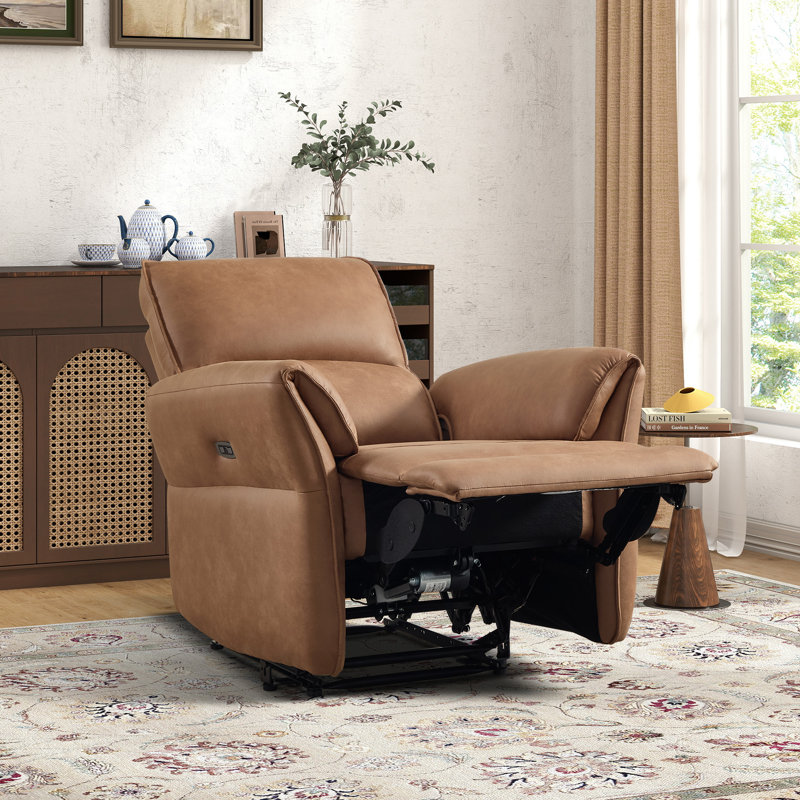 Fauteuil inclinable électrique rembourré de 33,5 po de largeur avec ports USB et Type-C (ensemble de 3)
