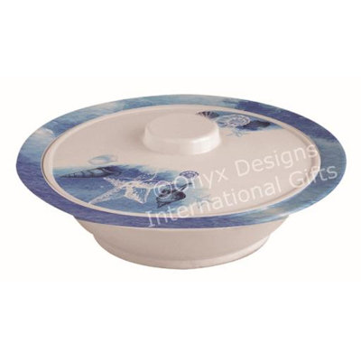 Bol à thème nautique blanc et bleu