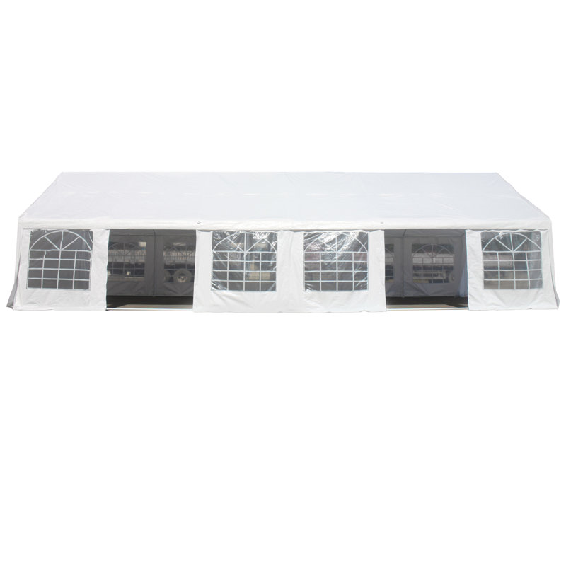 White 20x40 ft Metal Frame Outdoor Event Tent with Windows