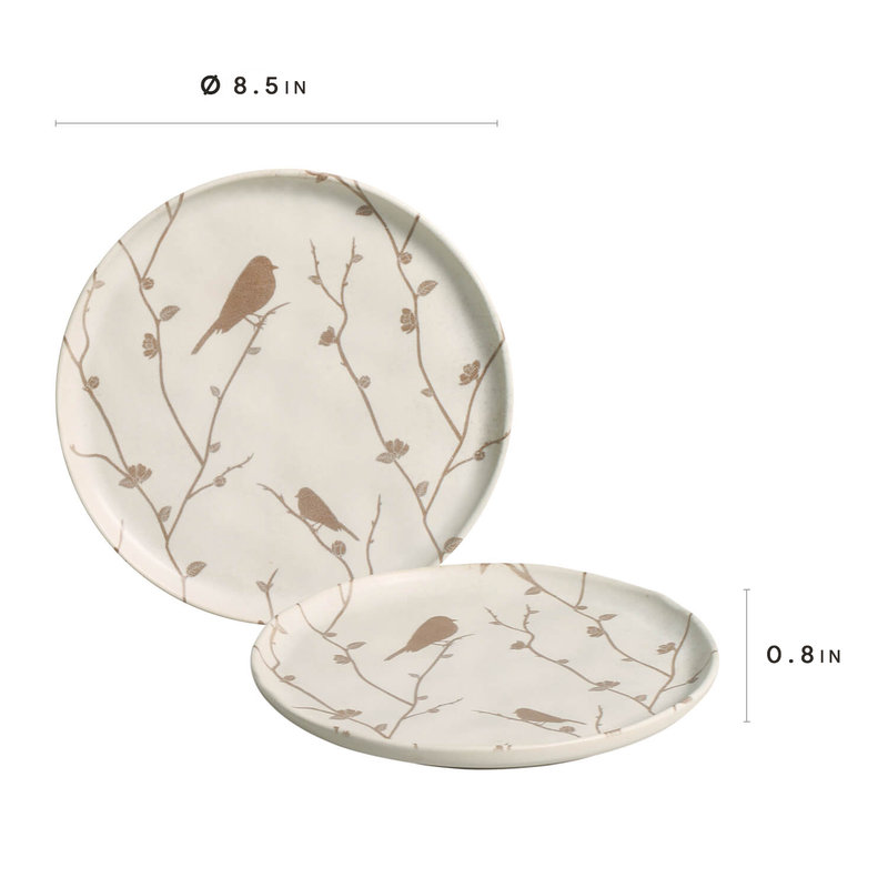 Assiette à dessert Luar Bio en grès, 8,46 po (ensemble de 6)