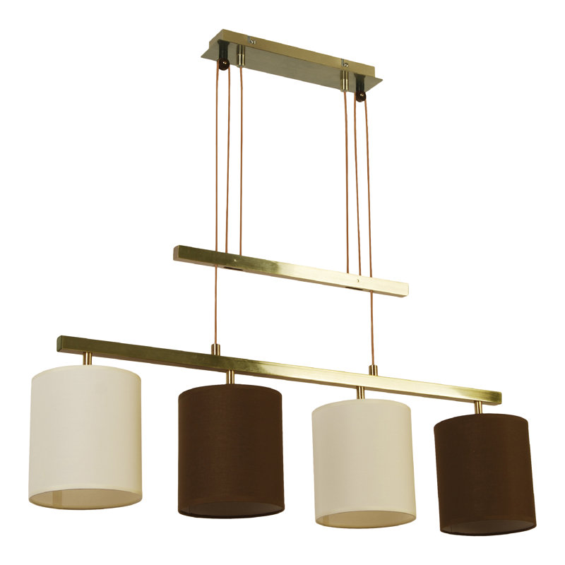 Diega 4 - Light Kitchen Island Pendant, Gold, Brown/Beige