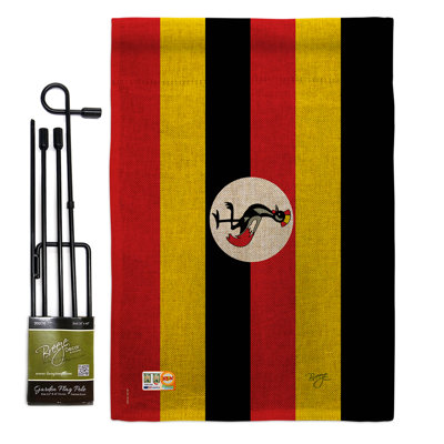 Double Sided 18.5'' H x 13'' W Burlap Flag Set