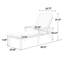 Chaise longue d'extérieur en aluminium coulé Hifine