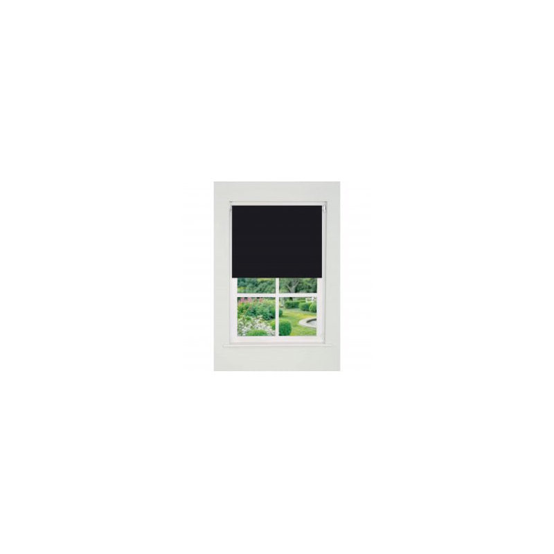 Semi Sheer Roller Shade, Black, 100cm W x 165cm L