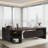 81" L-Shaped Office Desk, Large Computer Desk with Drawers and File Cabinet, Modern Executive Desk with Storage Shelves-826704617
