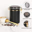 304 contenants à café en acier inoxydable 304 pour café moulu, 2 contenants de café de 63 oz avec tablette pour ranger les grains de café, pot de rangement des aliments avec pince de verrouillage hermétique dorée et cuillère pour la cuisine