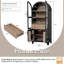 Armoire de rangement de 71 po de haut avec porte en verre arquée, armoire de cuisine avec porte, supports de rangement internes, tiroir caché, tablette ouverte et réglable, armoire de cuisine, salle à manger, facile à assembler-129472463