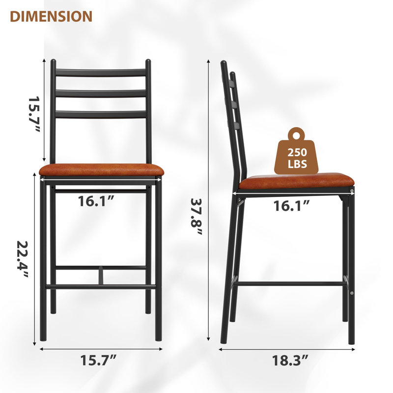 Counter Stool with Metal Frame