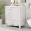 Meuble-lavabo 30 po avec lavabo, une porte avec tablette et trois tiroirs, porte à fermeture douce, blanc-1564286769