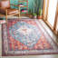Laga Farrier Machine Washable Non-Slip Area Rug in Red & Blue-516164466