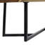 Table de salle à manger en bois brun avec base en métal noir 79 po x 40 po x 30 po