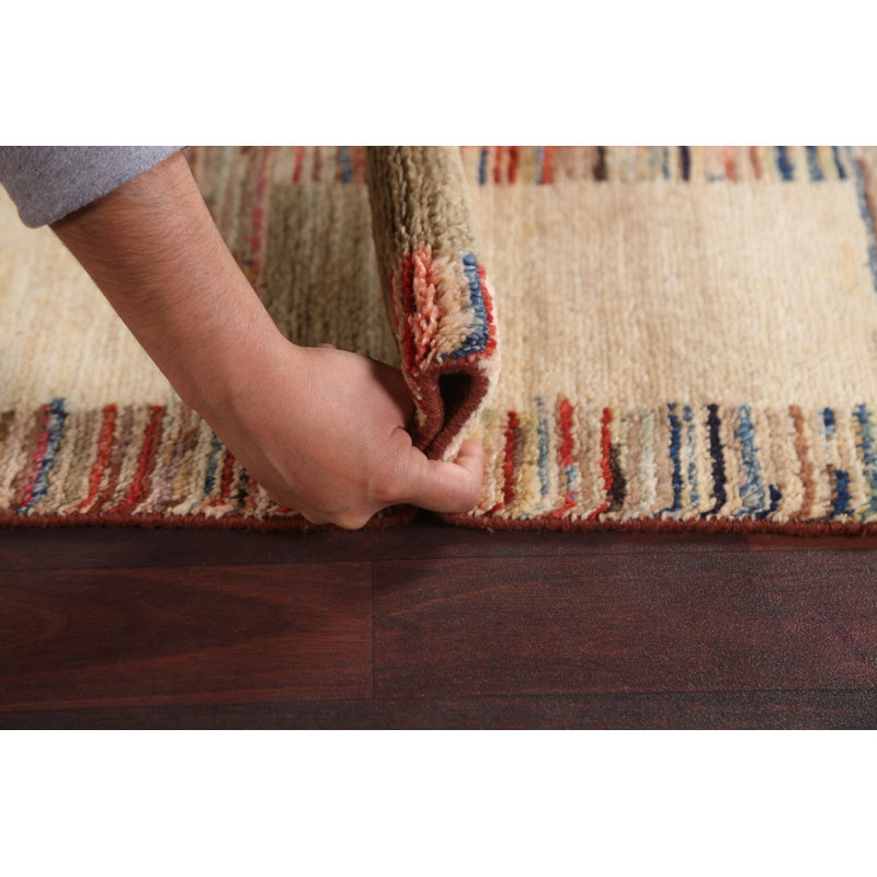 Tapis de couloir à damier Gabbeh Kashkoli