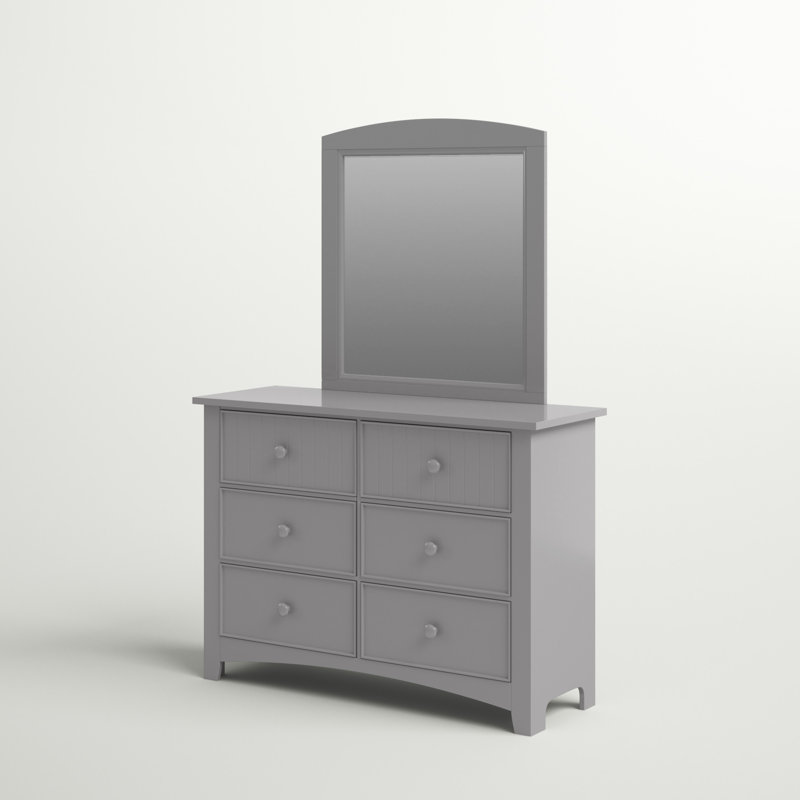 Agnew 48'' W 6 - Drawer Dresser, Gray