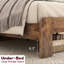 Structure de lit Structure de lit plateforme en bois avec tête de lit à DEL avec rangement et 2 ports USB, silencieux, aucun sommier nécessaire et outil d'assemblage facile, grand rangement sous le lit-131506497