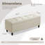 Banc de rangement rembourré en similicuir l 50,5 po-1268955576