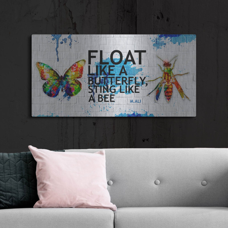 «Float Like A Butterfly, Sting Like A Bee» par Luxe, H 24 po x l 48 po