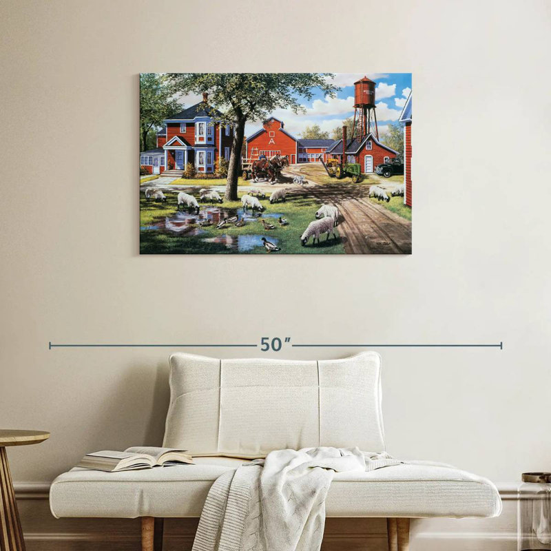 Alvord Earle Brown Farm, H 24 po x l 36 po