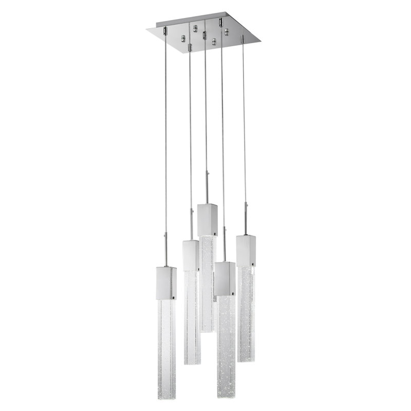 Luminaire suspendu cylindrique à 5 lumières Hollie