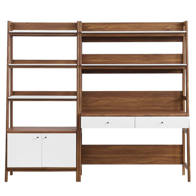 Bureau et bibliothèque en bois 2 pièces Modway Bixby