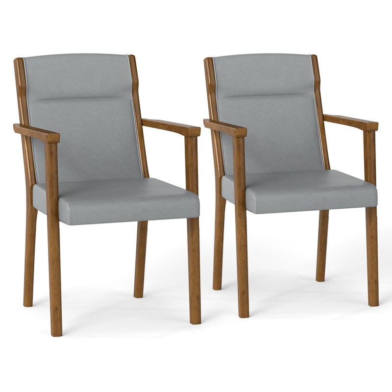 47cm H Upholstered Armchair in Grey
