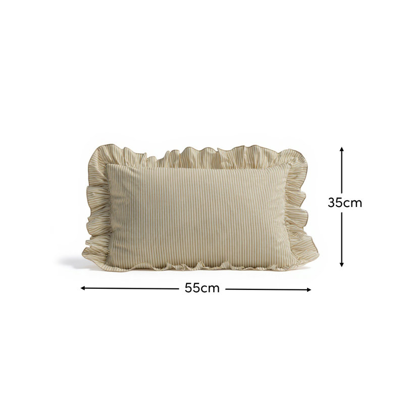 Striped Sand Rectangular Throw Pillow Cover