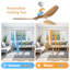 Ventilateur de plafond de 52 pouces avec fonction de mémoire à DEL à 3 lumières à intensité variable et à intensité variable de 22 W avec moteur à courant continu et réversible 1H 4H 8H pour les grandes pièces-2023040856-2023040858