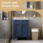 Meuble-lavabo de 61 cm (24 pouces) avec lavabo en céramique intégré et armoire de rangement