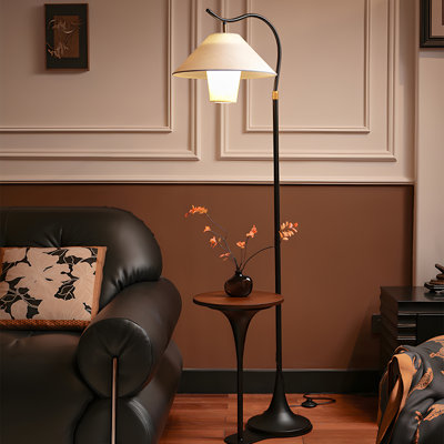 Lampes sur pied en bois massif noir sans fer