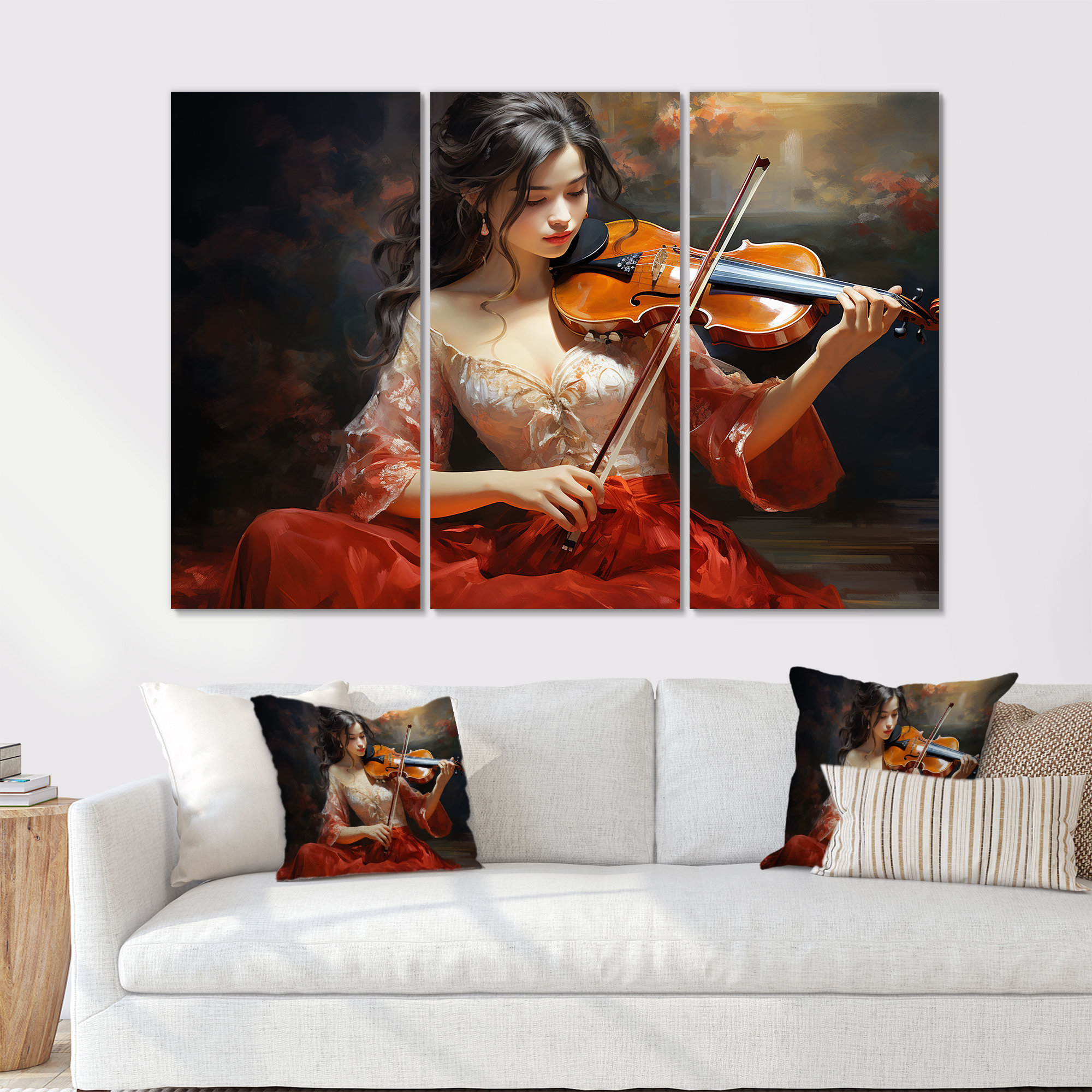 Lark Manor™ Violin Japanese Elegance II - Music Wall Art Print Set ...