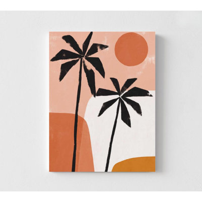Tropical Palm Sunset Print - Ready to Hang with Frame Options