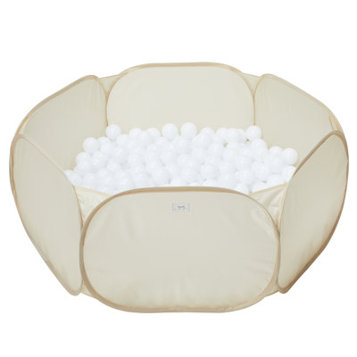 3 Sprouts Recycled Fabric Kids Ball Pit/solid/beige