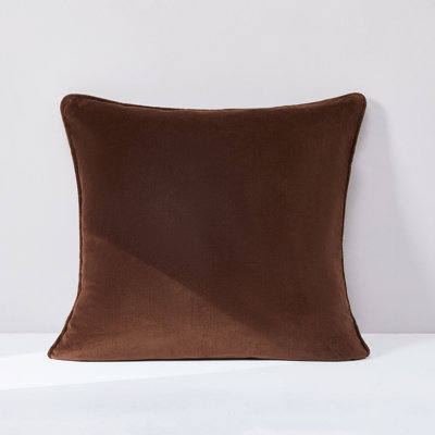 Terran Velvet Cotton Pillow Cover Brown