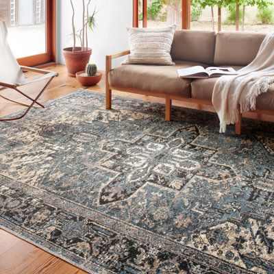 Tapis oriental océan / minuit Dallyce