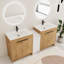 Ensemble de meuble-lavabo double 72 po avec 5 portes et lavabo en céramique Diandrea-128496225
